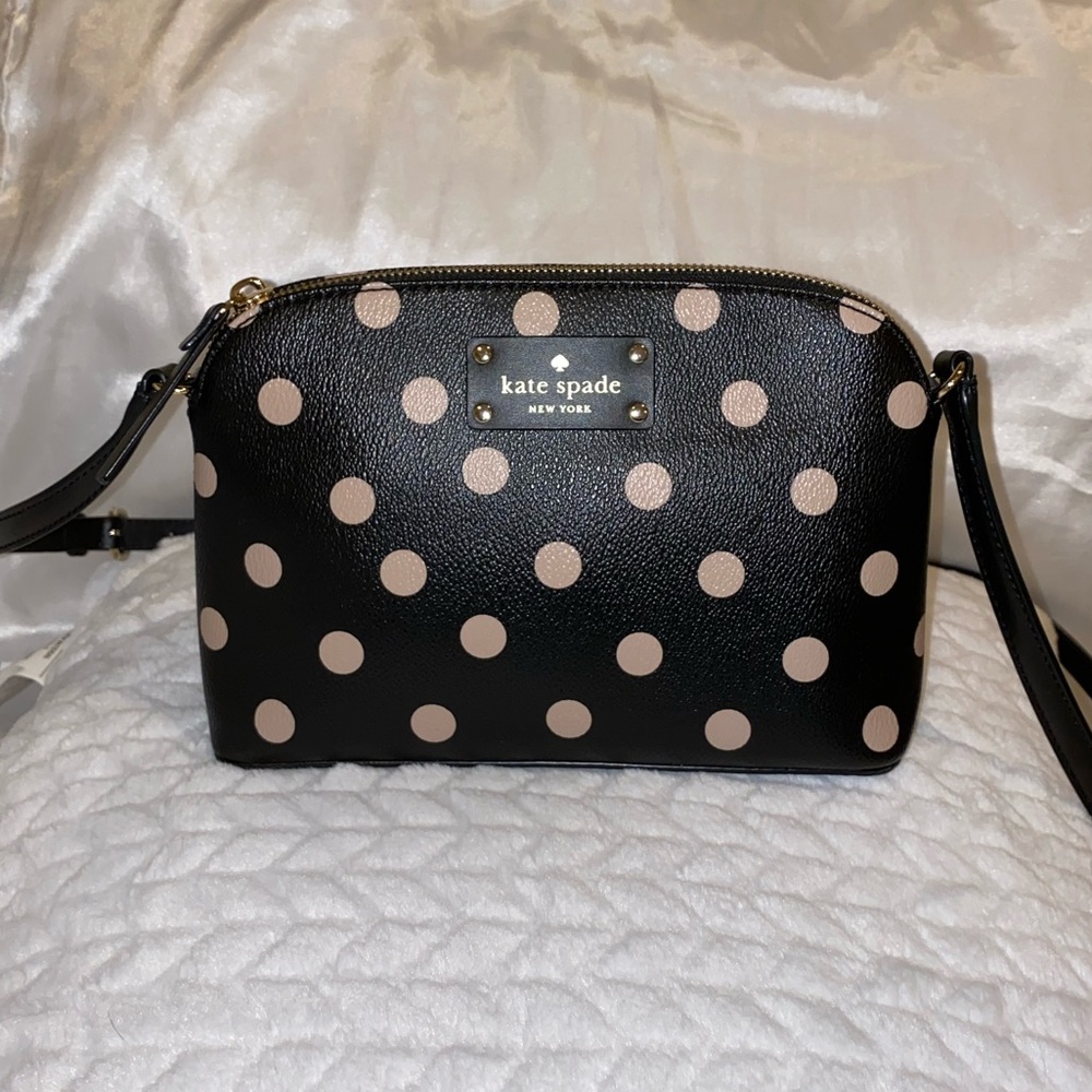 Kate Spade Hanna Wellesley Black with Polka Dots